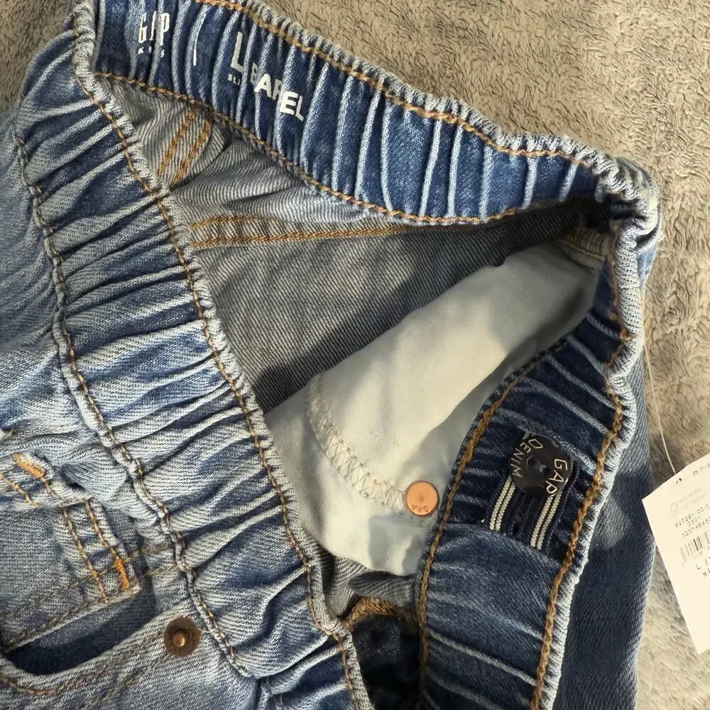 Gap Kids High Rise Easy Barrel Jeans, Slim 10, Medium Wash 827291